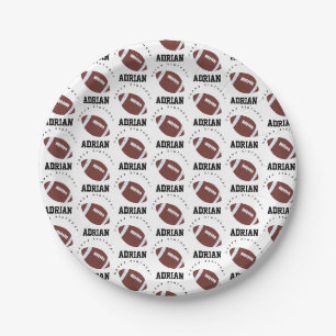 Assiettes En Carton American Football Gridiron Ball Anniversaire Nom