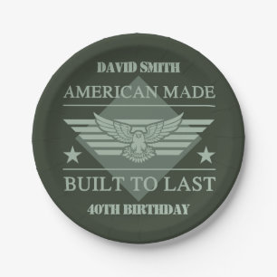 Assiettes En Carton American Made 40th Birthday