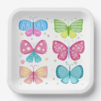 Assiettes En Carton Amis Colorés de Flutter