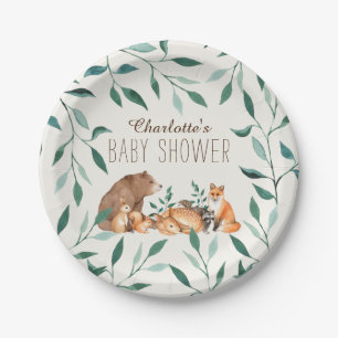 Assiettes En Carton Amis des animaux de forêt