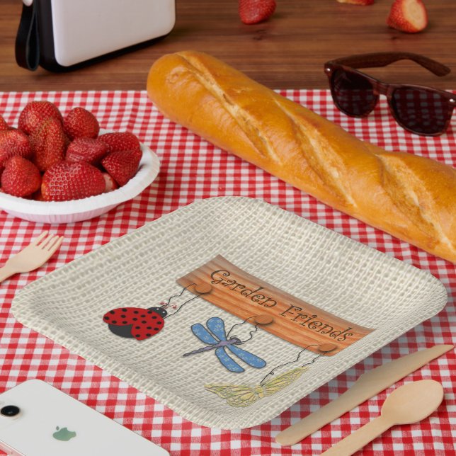 Assiettes En Carton Amis du jardin (Pique-nique)