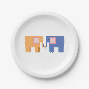 Assiettes En Carton Amis éléphants
