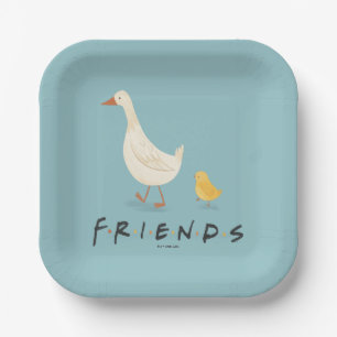 Assiettes En Carton AMIS™   Le poussin et le canard