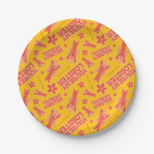 Assiettes En Carton AMIS™ | Vous êtes mon homard Motif vibrant (Devant)