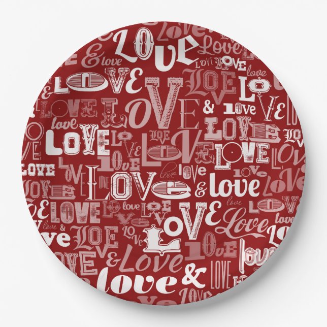 Assiettes En Carton Amour 5 (Devant)