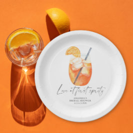Assiettes En Carton Amour au premier spritz Bridal douche