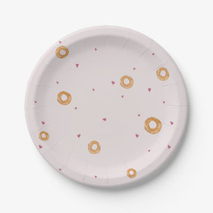 Assiettes En Carton AMOUR ET SACS   Cotton bonbon rose  