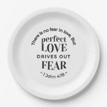 Amour Éternel - 1 Jean 4:18 Citation Écriture Art