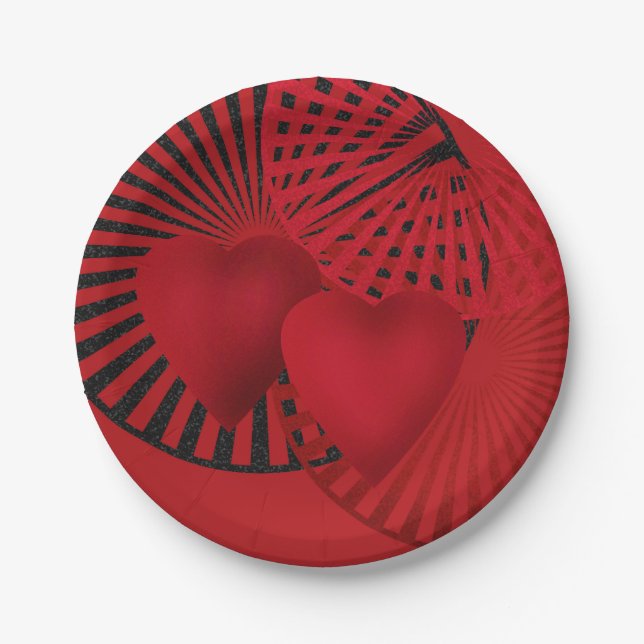 Assiettes En Carton Amour, Mariage (Devant)