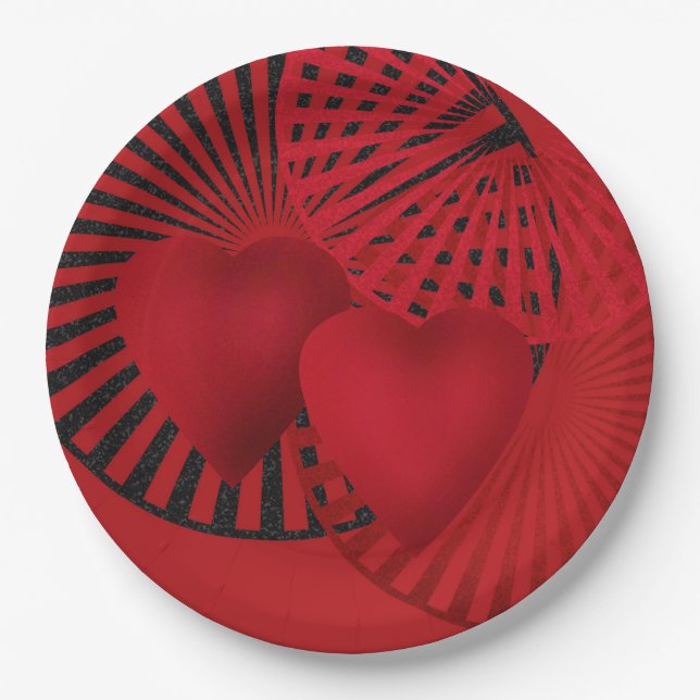 Assiettes En Carton Amour, Mariage (Devant)
