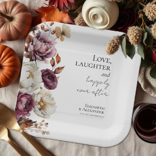 Assiettes En Carton Amour, rire et bonheur toujours après Mariage