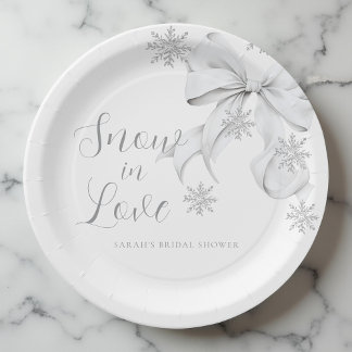 Assiettes En Carton Amour sous la neige