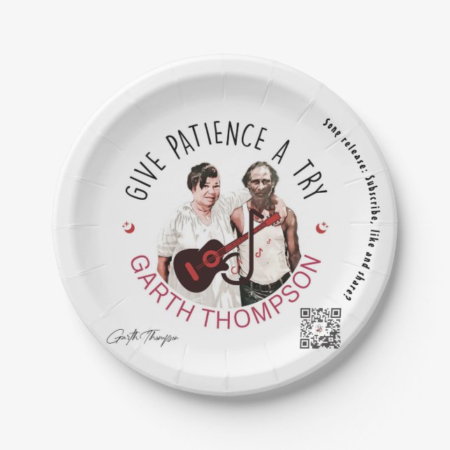 Assiettes En Carton Amoureux de la chanson Plaque de fête (Devant)
