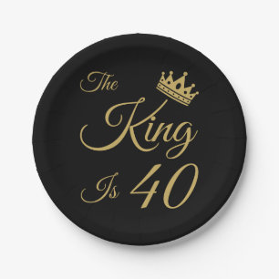 Assiettes En Carton Amusant 40ème anniversaire pour les hommes