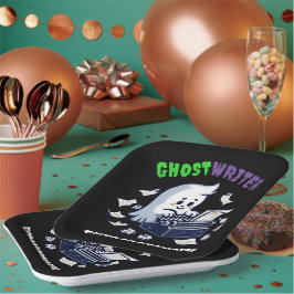 Assiettes En Carton Amusant Écrivain Ghost Extraordinaire Cute Ghost