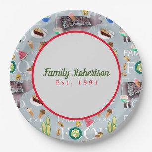 Assiettes En Carton Amusement Alimentaire Familial Pique-Nique Personn