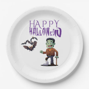 Assiettes En Carton Amusement personnalisable pour Halloween 