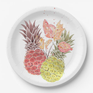 Assiettes En Carton Ananas, couple doux .