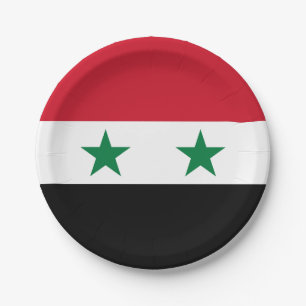 Assiettes En Carton Ancien drapeau de Syrie