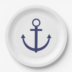 Assiettes En Carton Ancre