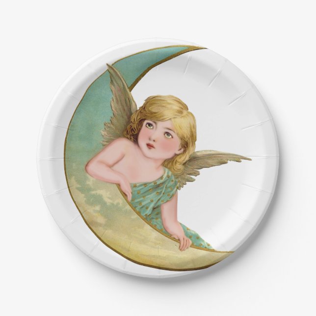Assiettes En Carton Angel Moon (Devant)