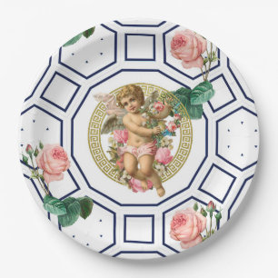 Assiettes En Carton Anges, Baroque, rococo, vintage,