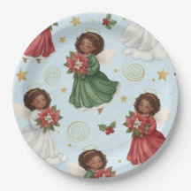 Anges de Noël au Poinsettia