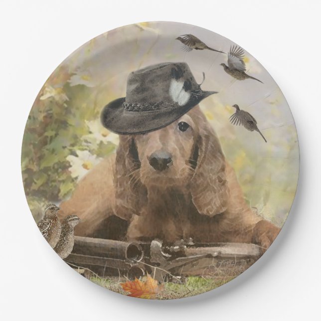 Assiettes En Carton Anglais Cocker Spaniel (Devant)