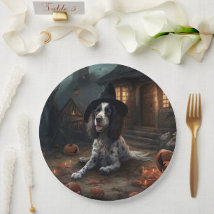 Assiettes En Carton Anglais Springer espagnol Citrouille Halloween eff