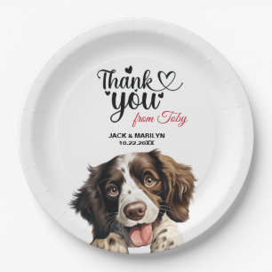 Assiettes En Carton Anglais Springer espagnol Mariage Merci