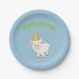 Assiettes En Carton Animal de fête ! Agneau