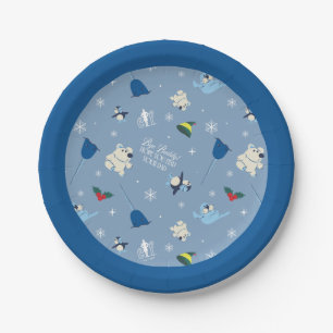 Assiettes En Carton Animal Friends "Bye Buddy" Motif d'hiver