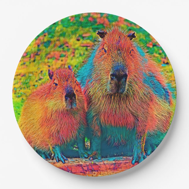 Assiettes En Carton AnimalColor_Capybara_002 (Devant)