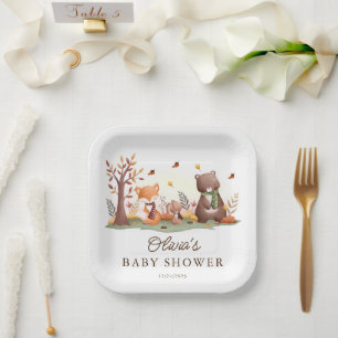 Assiettes En Carton Animaux adorables des bois