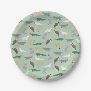 Assiettes En Carton Animaux autochtones australiens Eucalyptus Motif v