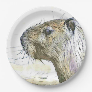 Assiettes En Carton animaux changés fascinants - Capybara