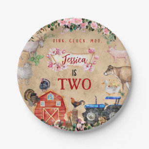 Assiettes En Carton Animaux de la ferme Barnyard Anniversaire