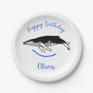 Assiettes En Carton Animaux sauvages - Baleine à bosse - Fête