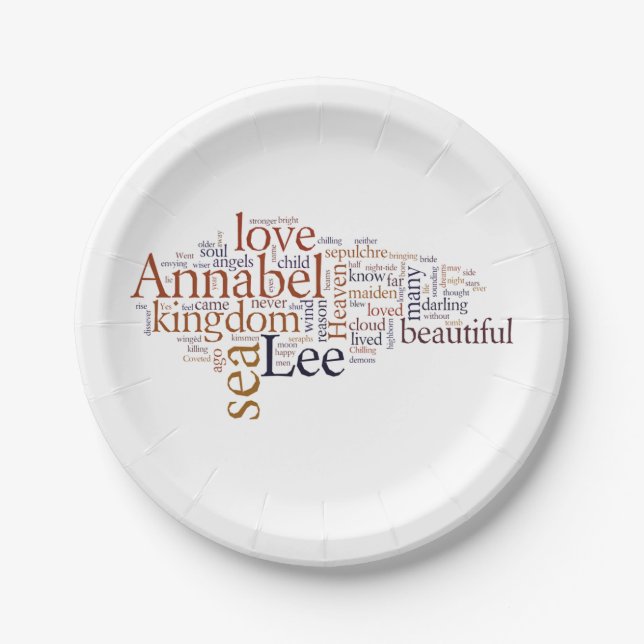 Assiettes En Carton Annabel Lee (Devant)