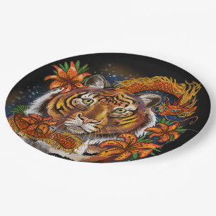 Assiettes En Carton Année chinoise du tigre 