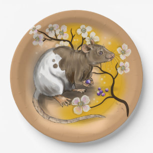 Assiettes En Carton Année chinoise du zodiaque du rat