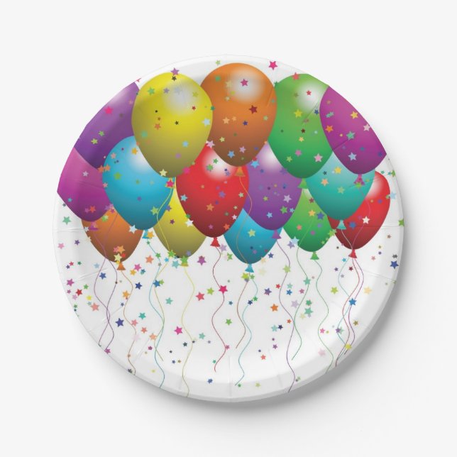 Assiettes En Carton Anniversaire (Devant)