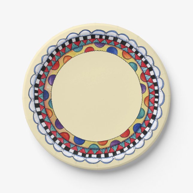 Assiettes En Carton Anniversaire (Devant)