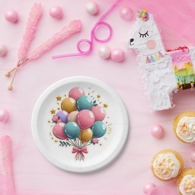 ASSIETTES EN CARTON ANNIVERSAIRE (Fête)
