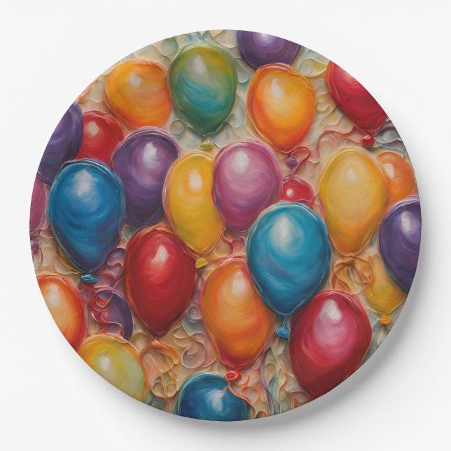 Assiettes En Carton Anniversaire (Devant)