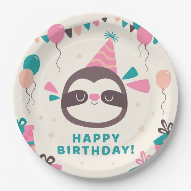 Assiettes En Carton Anniversaire (Devant)