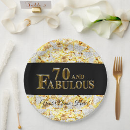 Assiettes En Carton Anniversaire 70 ans