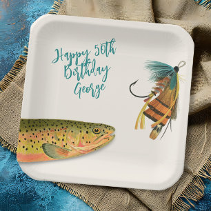 Assiettes En Carton Anniversaire adulte Truite