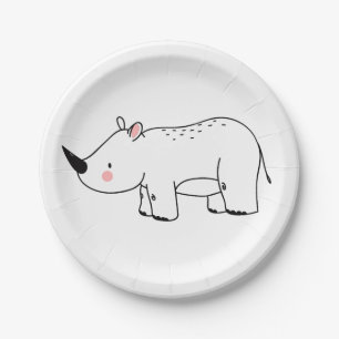 Assiettes En Carton Anniversaire animal mignon de bébé de safari de