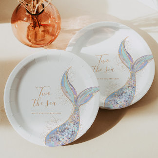 Assiettes En Carton Anniversaire de 2 ans de sirène